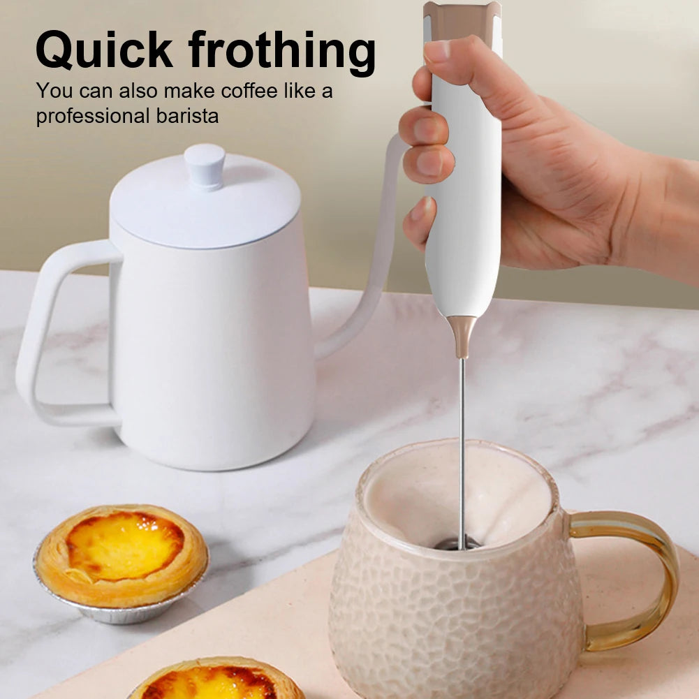 Electric Milk Frother Kitchen Drink Foamer Whisk Mixer Stirrer Coffee Cappuccino Creamer Whisk Frothy Blend Whisker Egg Beater