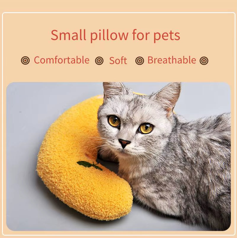 2022 New Cat Dog Pet Winter Pillow Sleep U-Shaped Throw Pillow, Comfortable Sleep Aid Cervical Spine Pet Supplies Cat Toy
