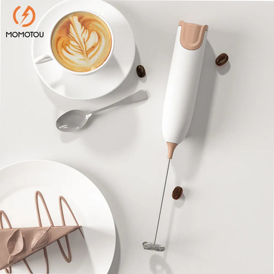 Electric Milk Frother Kitchen Drink Foamer Whisk Mixer Stirrer Coffee Cappuccino Creamer Whisk Frothy Blend Whisker Egg Beater